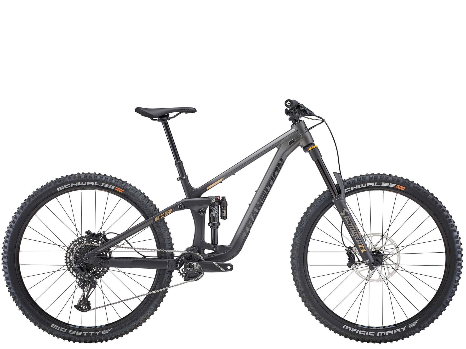 Transition Spire Alloy NX Full Suspension Mountain bike Fade to black Side profile