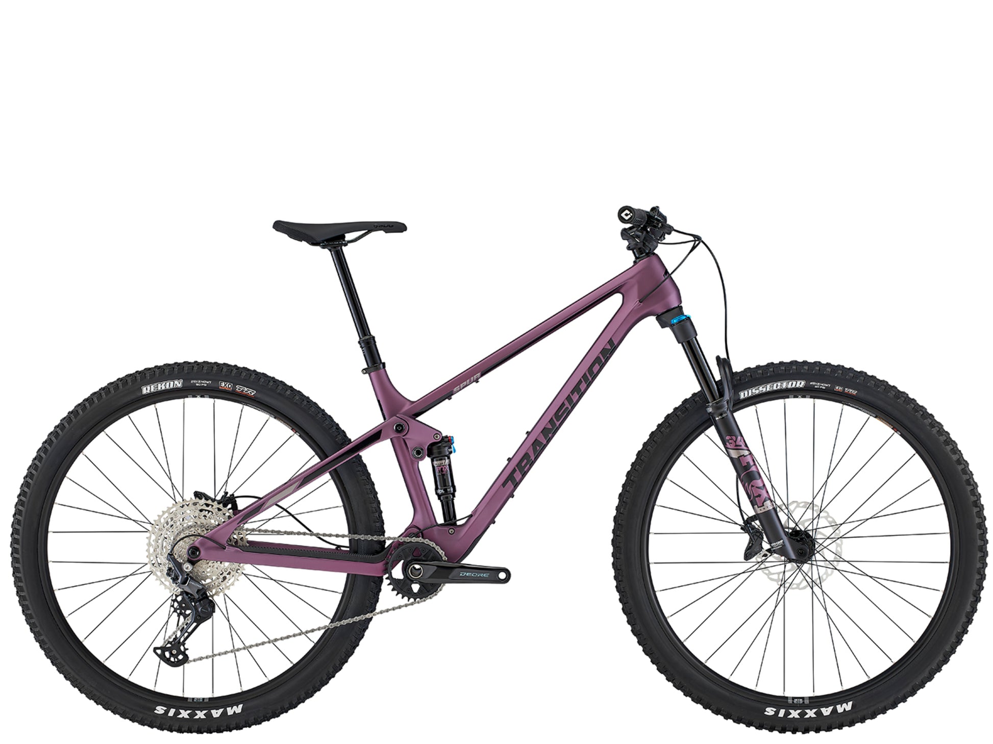 Transition Spurt Carbon Deore Full Suspension Mountain bike Blackberry Side profile