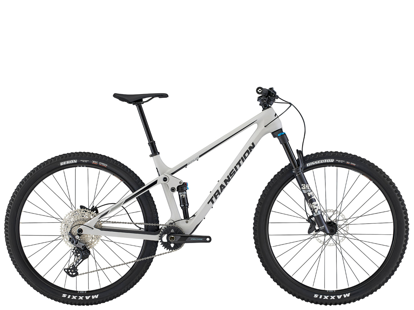 Transition Spurt Carbon Deore Full Suspension Mountain bike Hazy grey Side profile