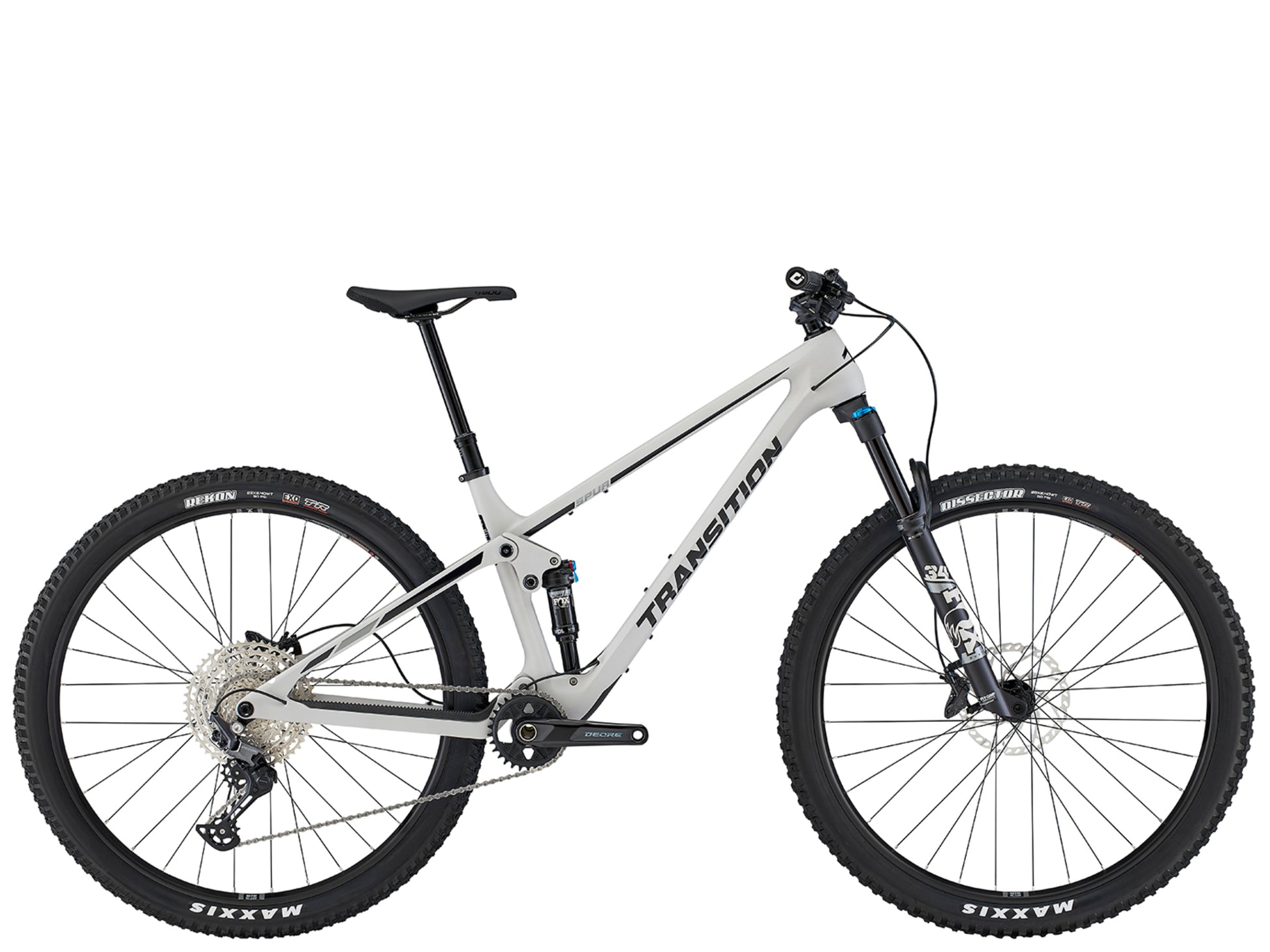 Transition Spurt Carbon Deore Full Suspension Mountain bike Hazy grey Side profile