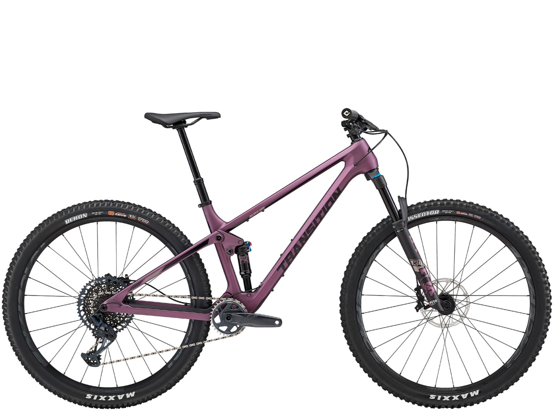 Transition Spurt Carbon GX Full Suspension Mountain bike Blackberry Side profile