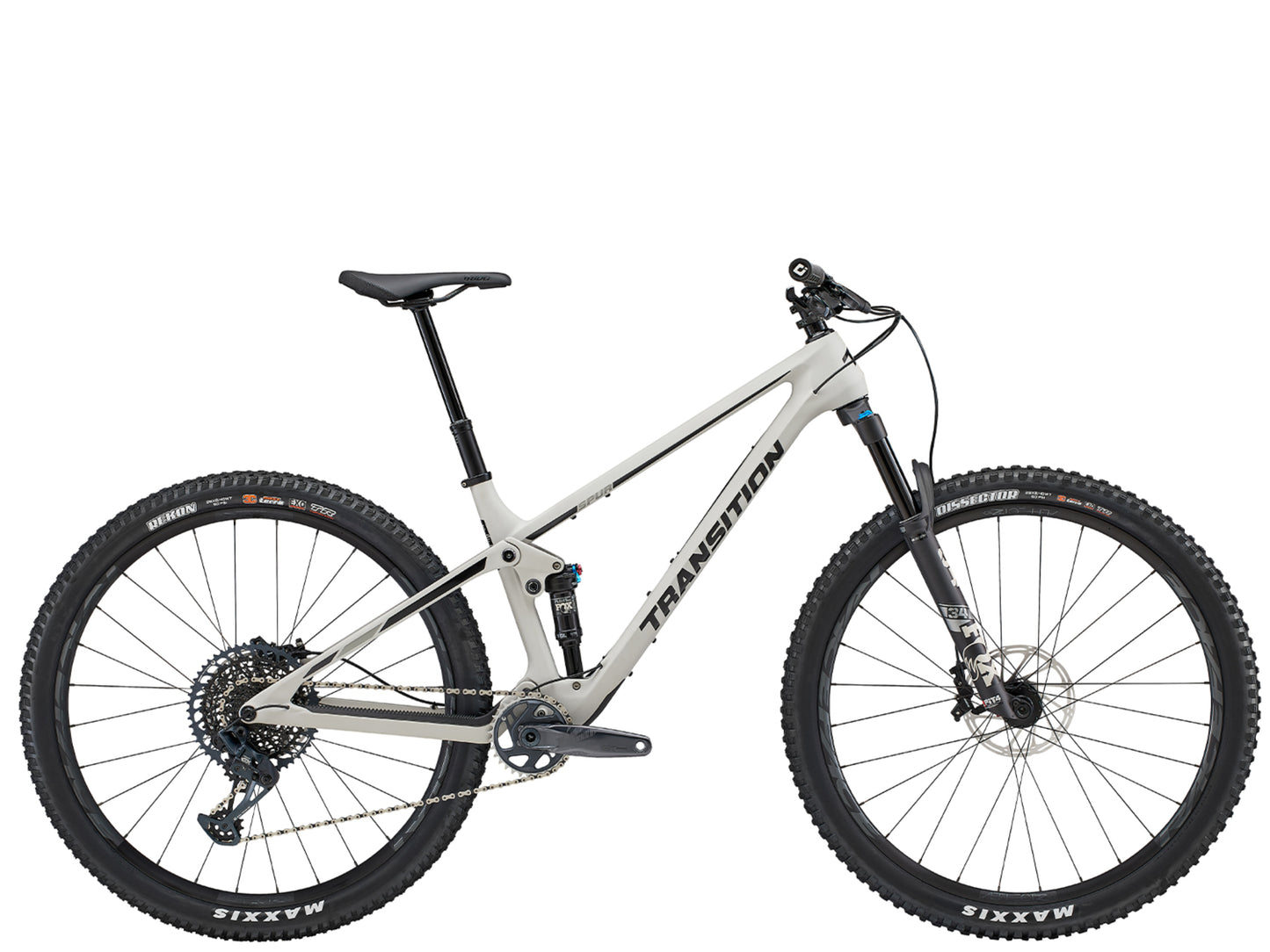 Transition Spurt Carbon GX Full Suspension Mountain bike Hazy grey Side profile