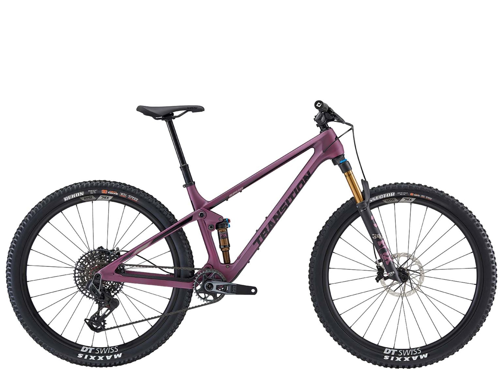 Transition Spurt Carbon XO AXS Full Suspension Mountain bike Blackberry Side profile