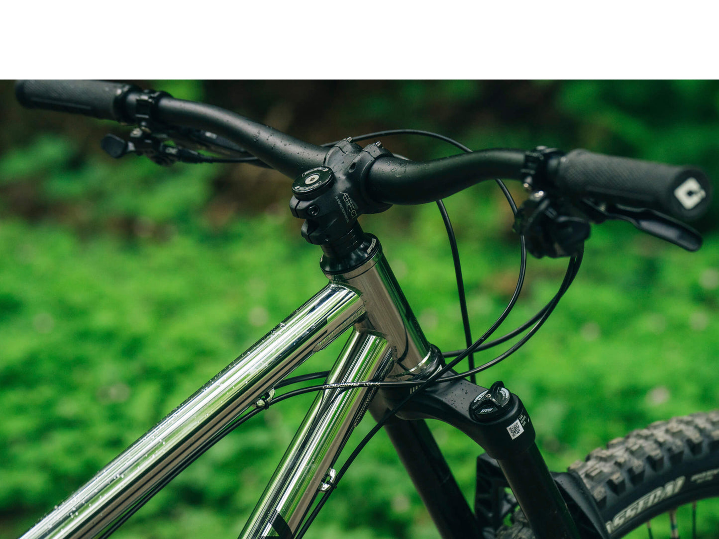 Transition TransAm NX Steel Hardtail mountainbike Chrome Cockpit closeup