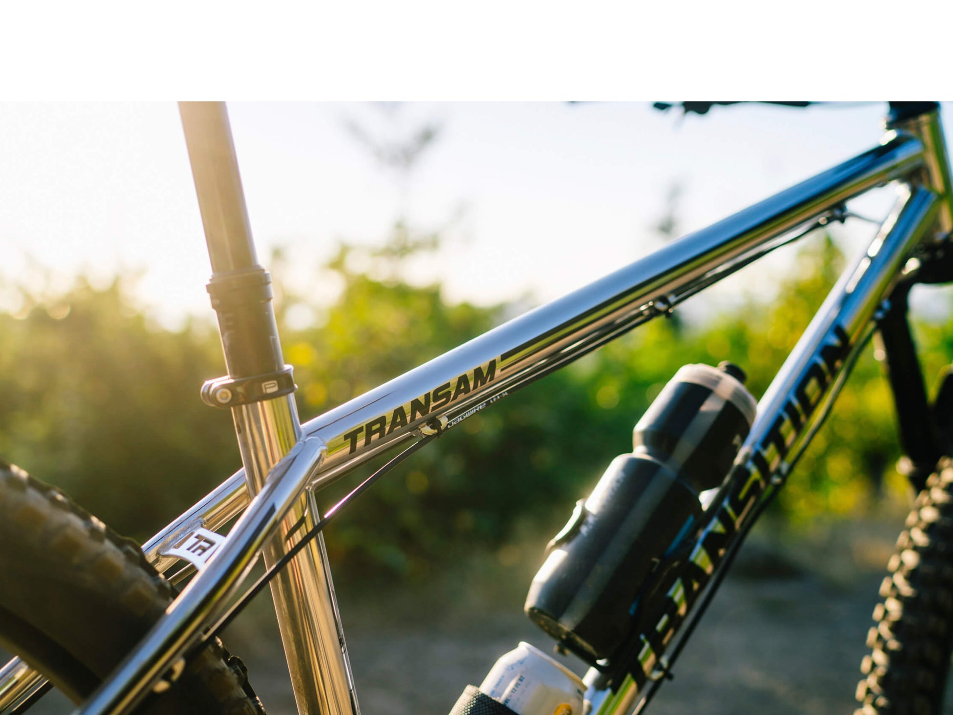 Transition TransAm NX Steel Hardtail mountainbike Chrome Frame Closeup