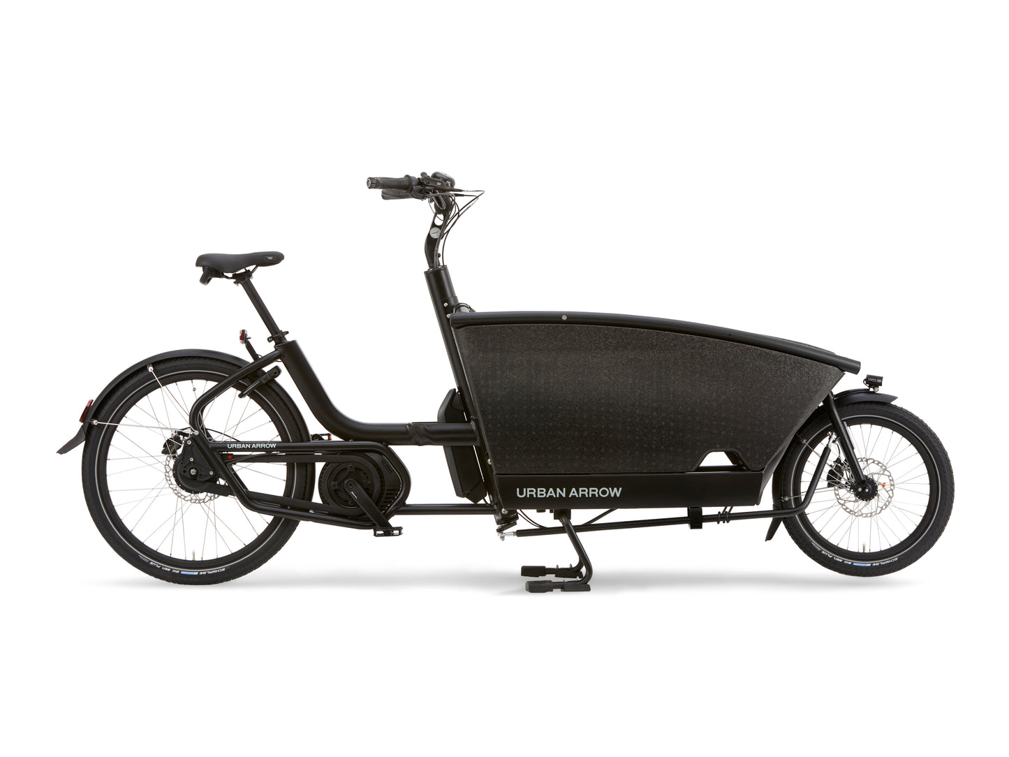 Urban Arrow Family Cargo electric bike black side profile on Fly Rides