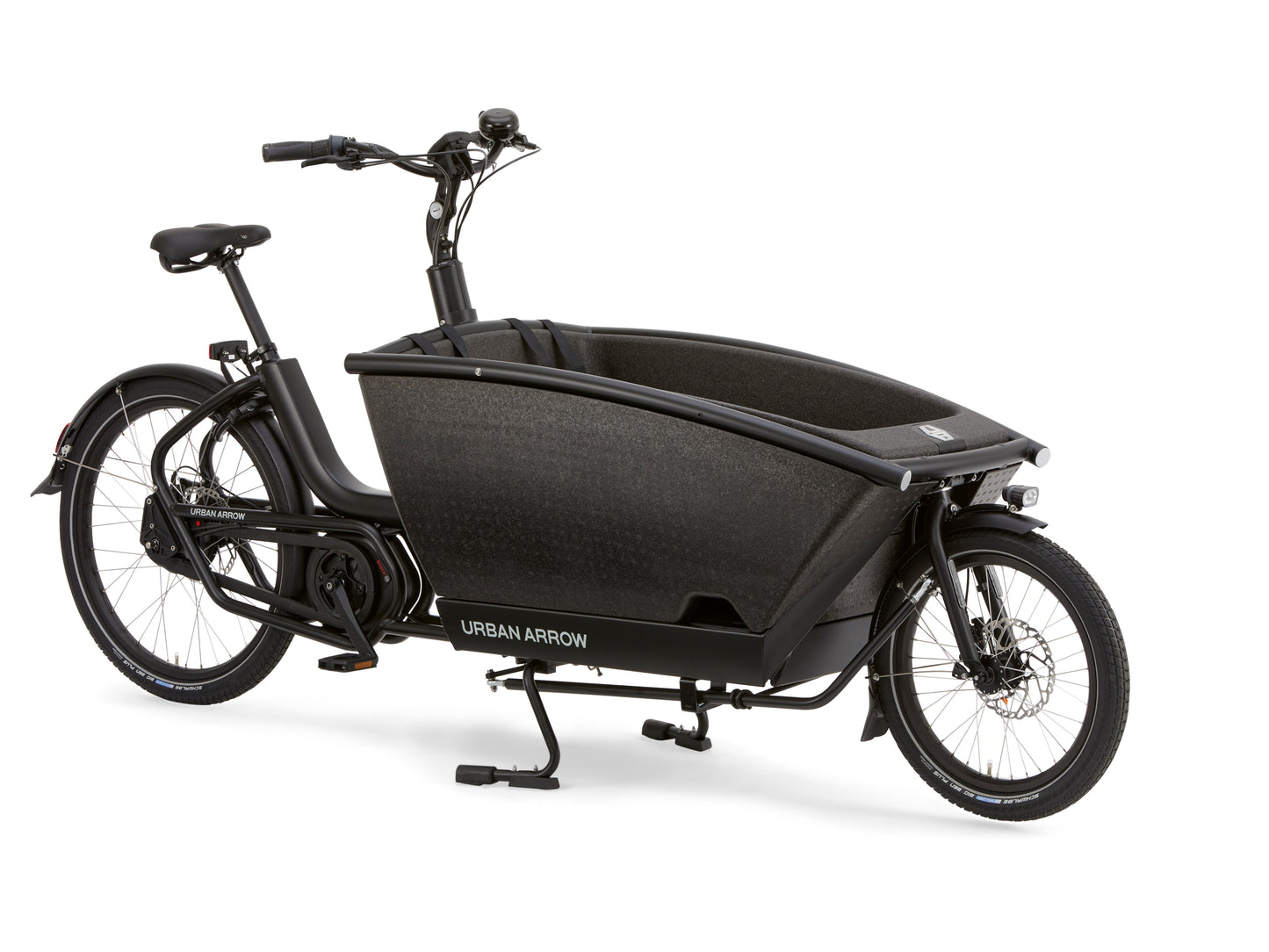 Urban Arrow Family Performance cargo electric bike black front right side profile on Fly Rides