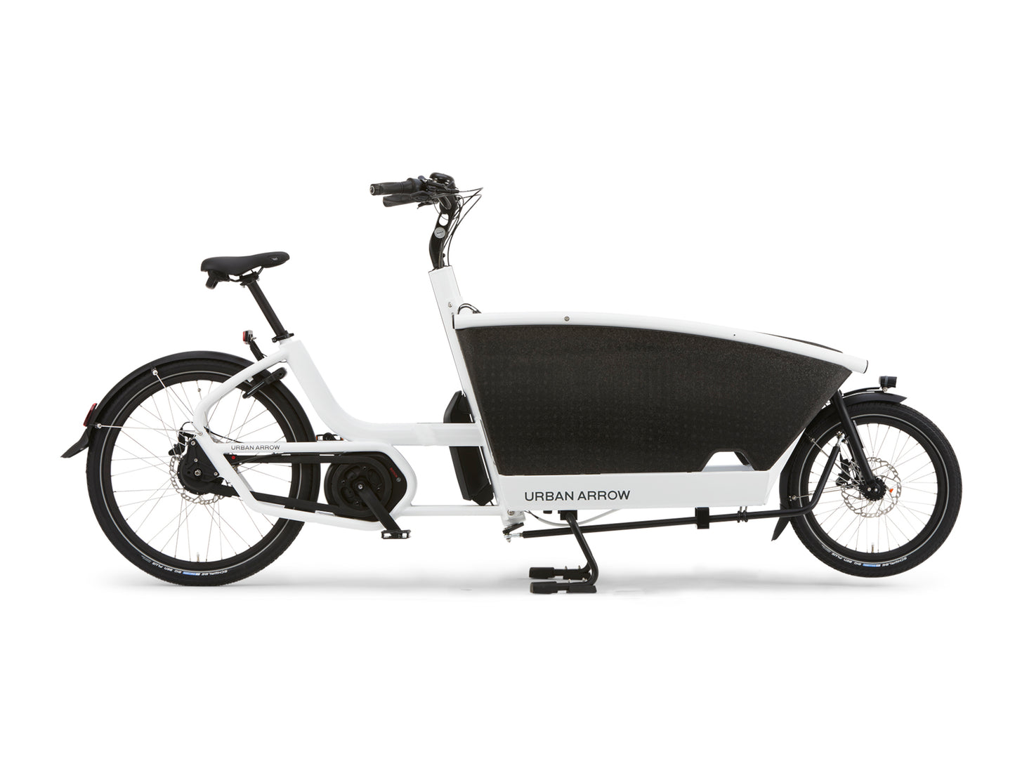 Urban Arrow Family Performance cargo electric bike white side profile on Fly Rides