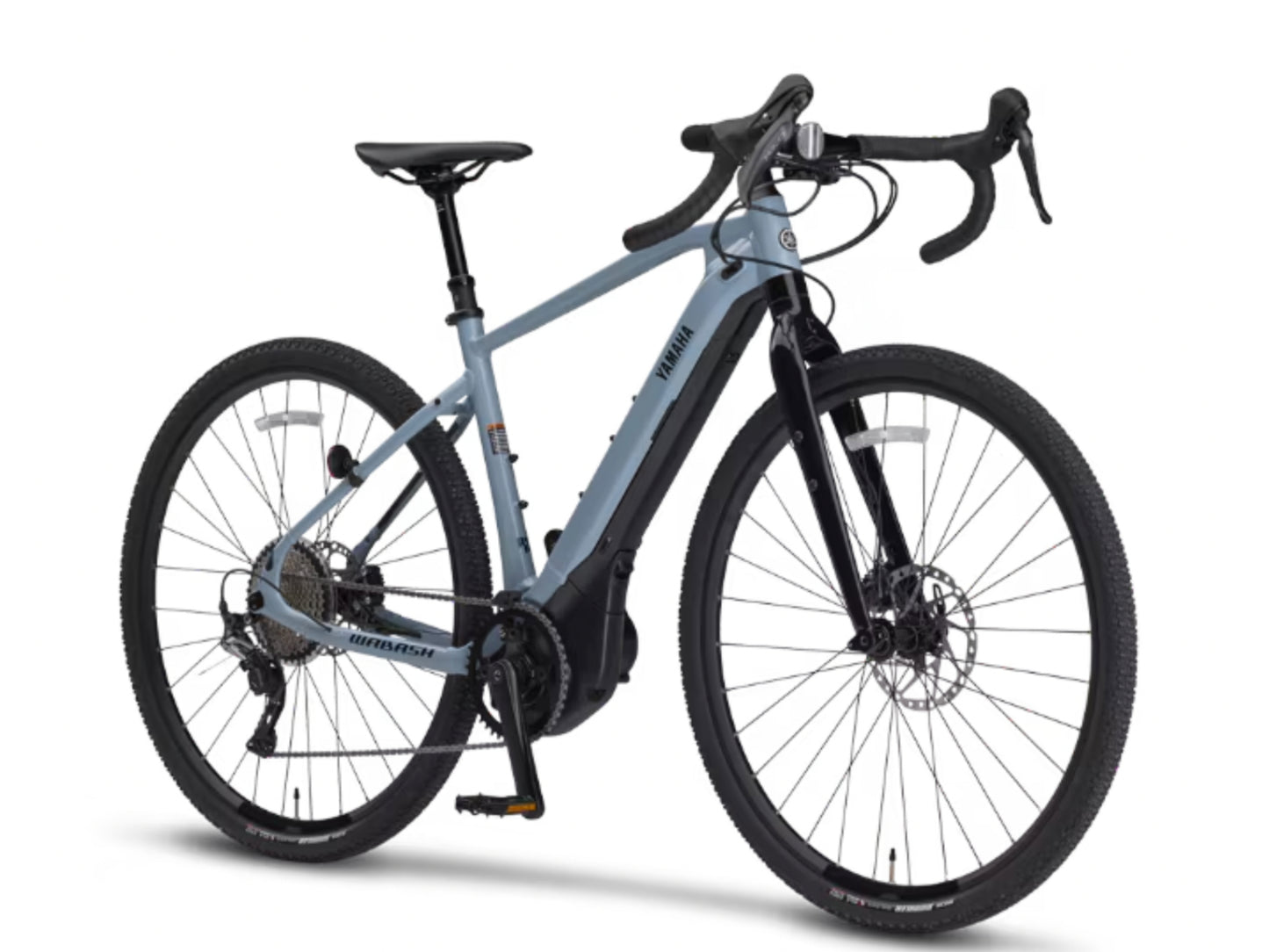 Yamaha Wabash RT Blue steel gravel ebike Forward facing view