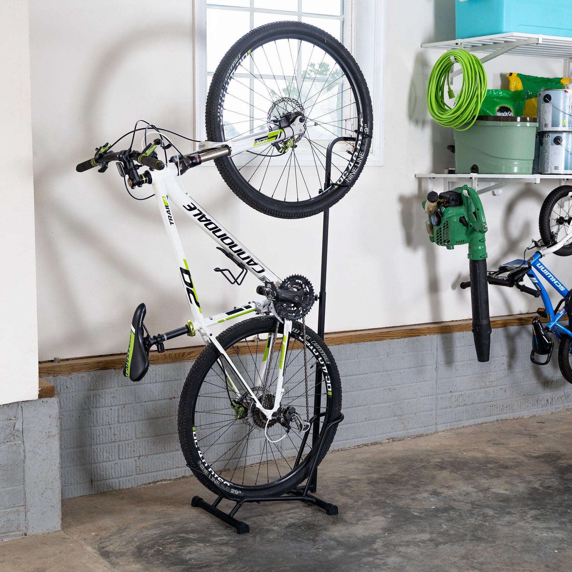 6 bike floor stand with helmet hangers monTEK Freestanding on Wheels for 5 Bikes & Helmets, Heavy Duty Steel Bike Stroage Rack, Adjustable Height, Mobile Bike Stand for Indoor & Garage, Holds up to 160kg Maximize your garage China Metal Grid Bike Rack