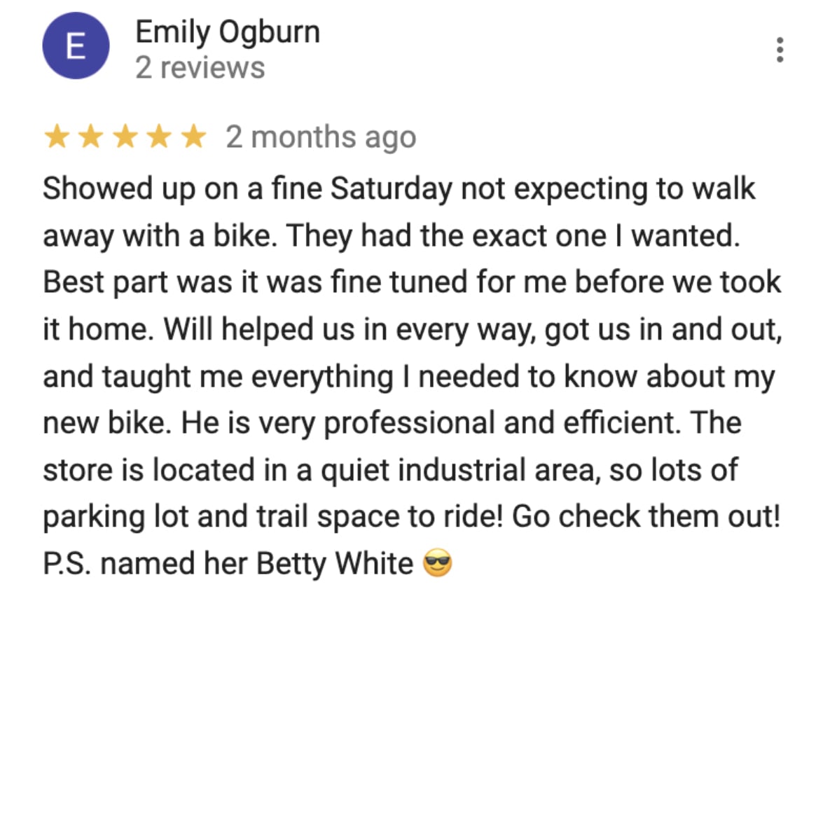 San Diego Fly Rides Customer Review by Emily