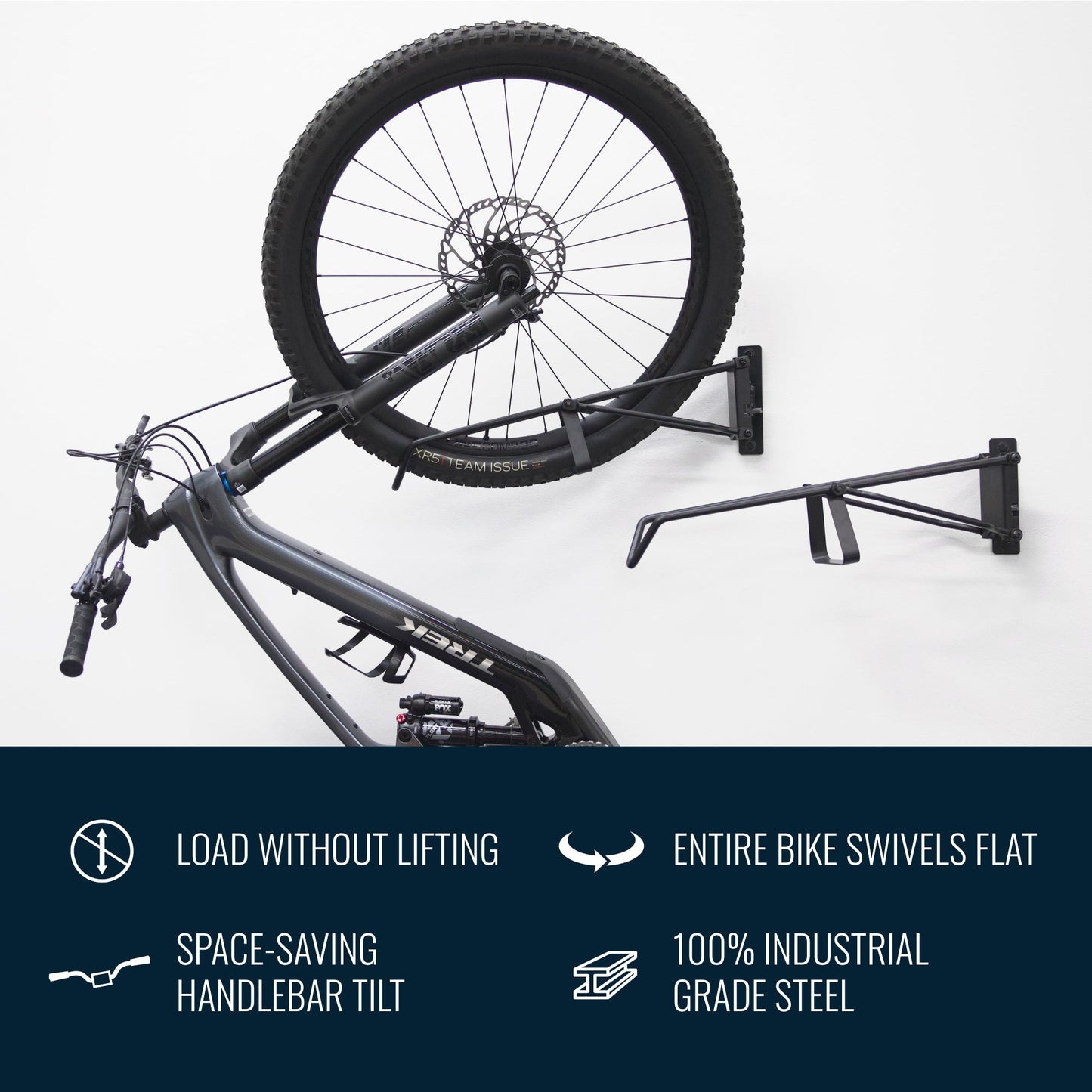 StoreYourBoard SwivelStow No-Lift Mountain E-Bike Rack | 1-Pack