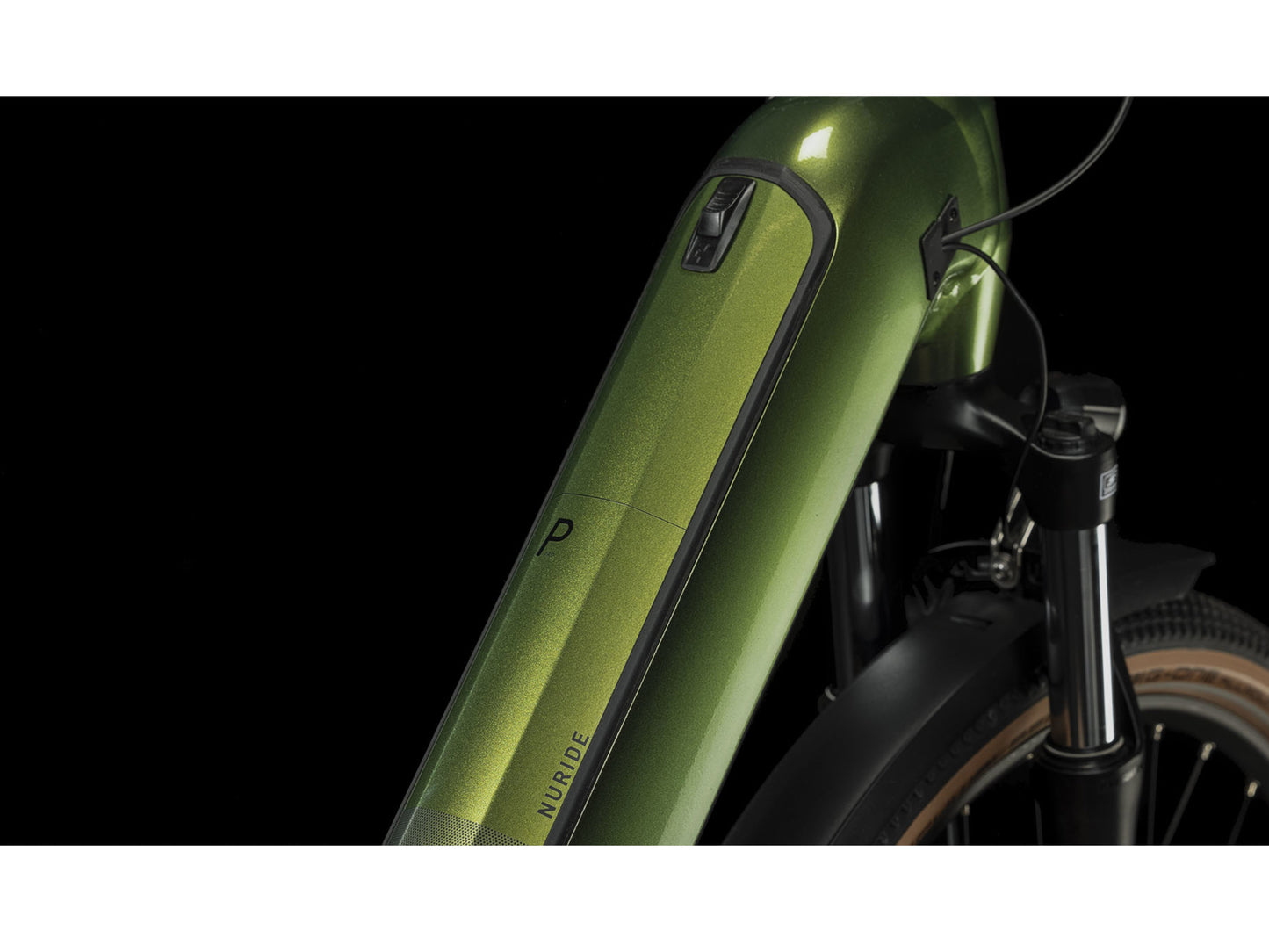 Cube Nuride Hybrid Pro 625 Allroad Easy entry eMTB hardtail closeup top tube Bosch 625 Battery