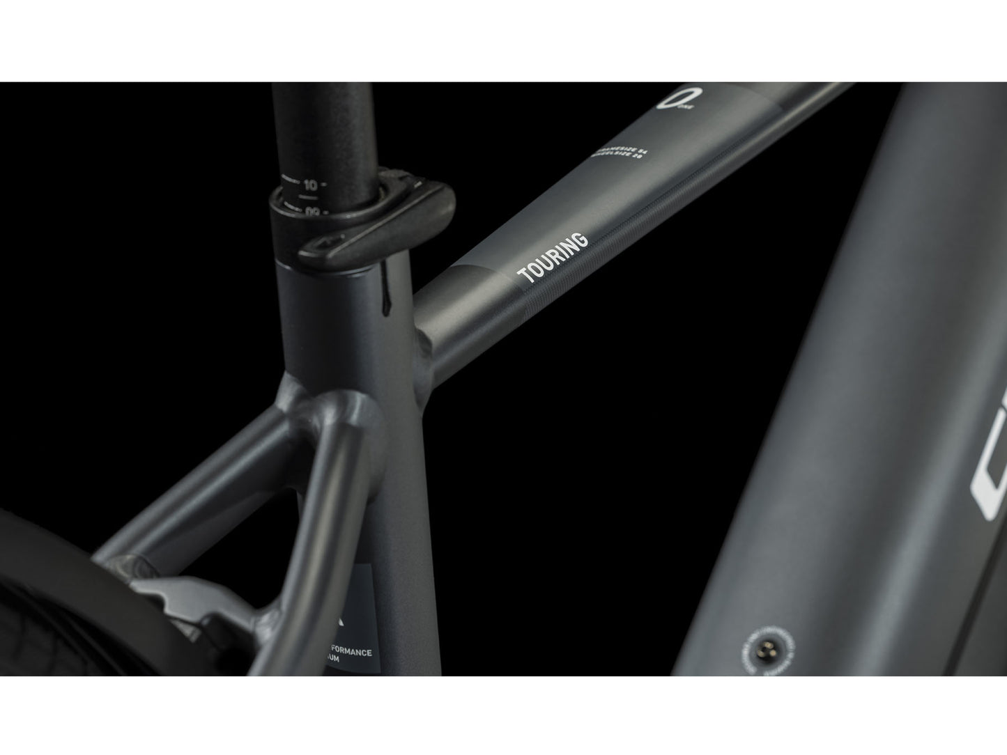 Cube Touring Hybrid ONE 500 eMTB hardtail closeup rear frame cube performance seatpost