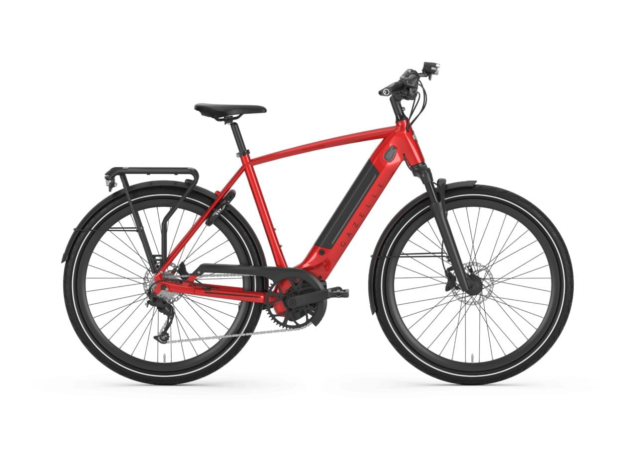 latest electric bicycle Gazelle Ultimate T10+ High-Step 53cm Champion Red