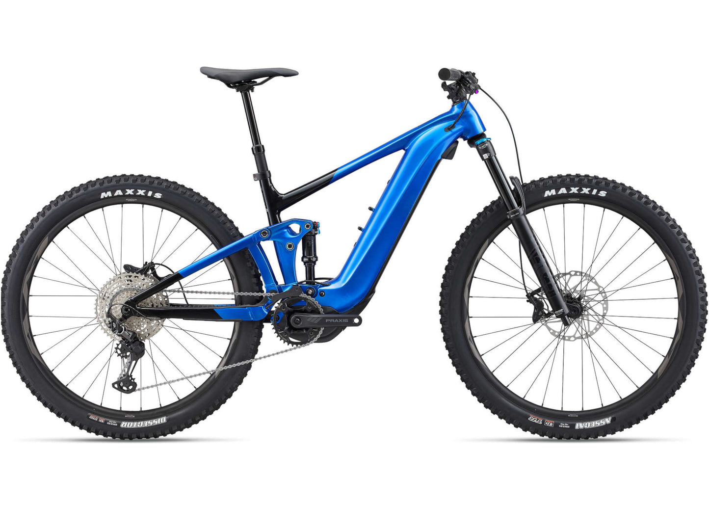 Giant Trance X E Plus 2 Pro 29 eMTB full suspension sapphire side profile on Fly Rides