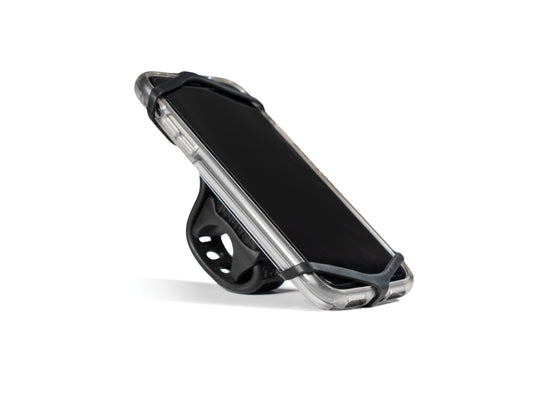 Lezyne Smart Grip Mount phone holder Black side profile view on Fly Rides