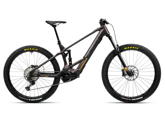 Orbea Wild M20 eMTB full suspension Cosmic carbon side profile on Fly Rides