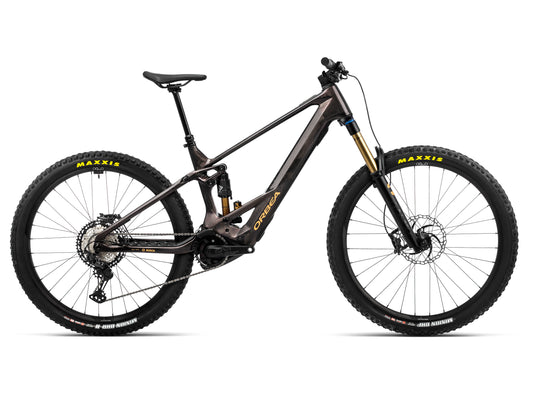 Orbea Wild M-TEAM eMTB full suspension Cosmic carbon side profile on Fly Rides