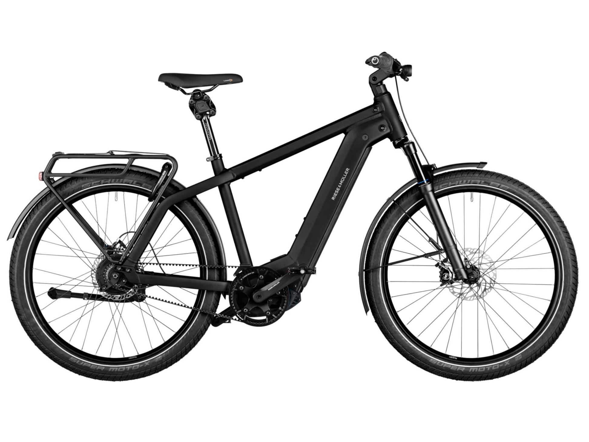 Riese and Muller Charger4 GT Vario eMTB hardtail black side profile on Fly Rides