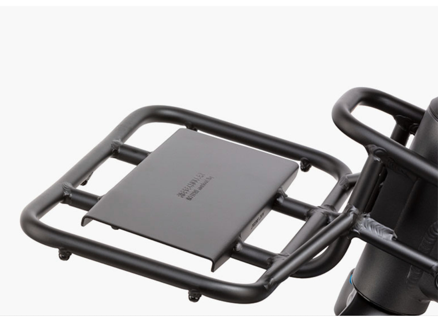 Riese and Muller Delite Vario eMTB full suspension close up front carrier