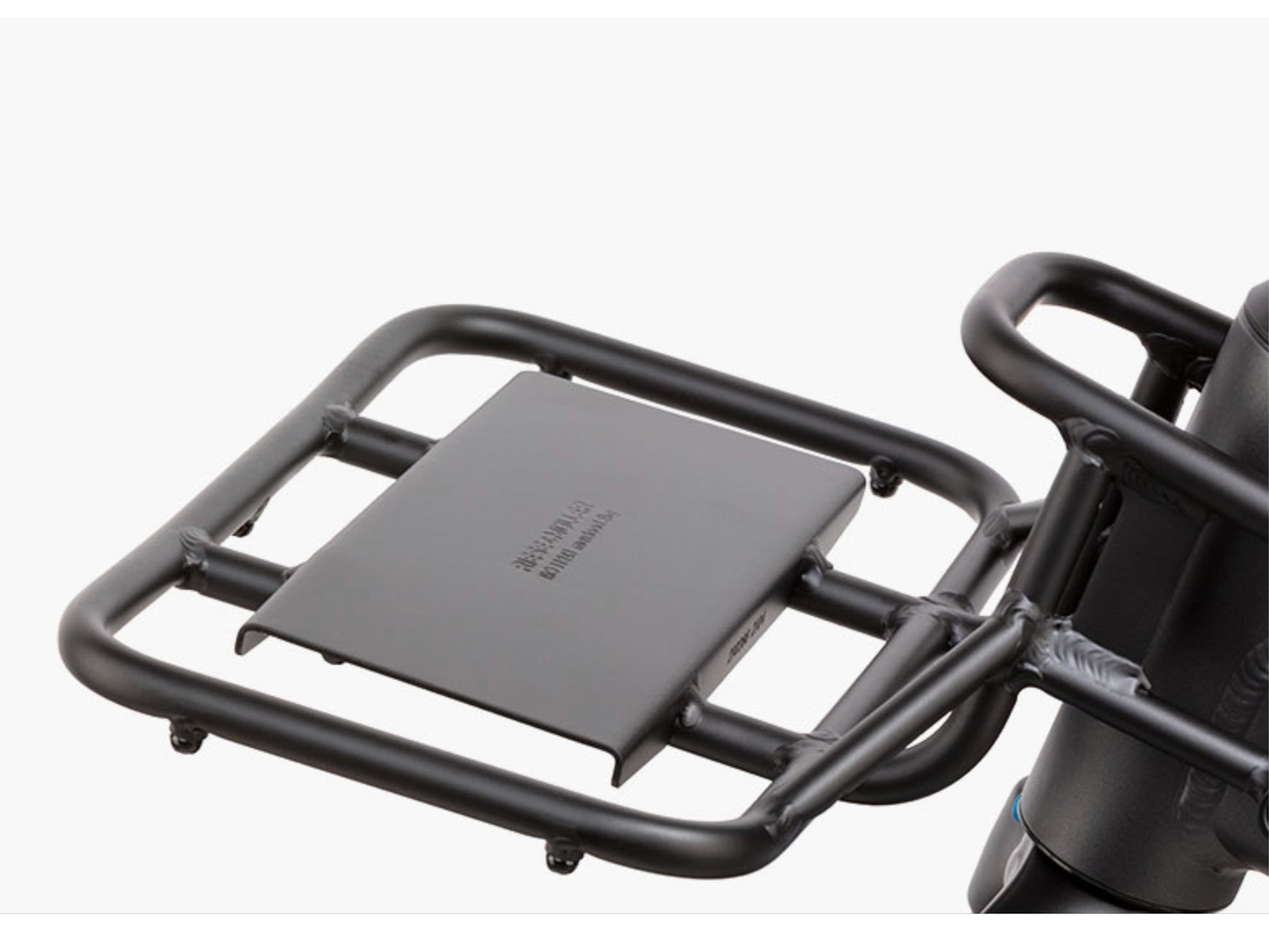 Riese and Muller Delite Vario eMTB full suspension close up front carrier