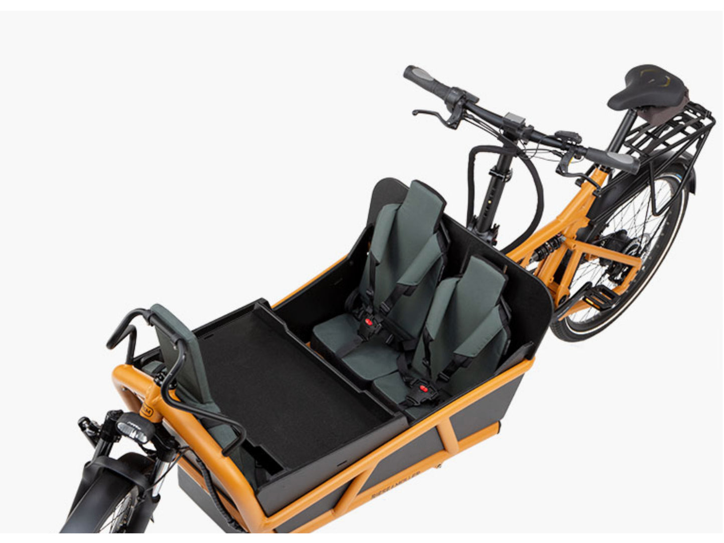 Riese & Muller Load4 75 Touring eMtb full suspension three child seats luggage shelf footwell