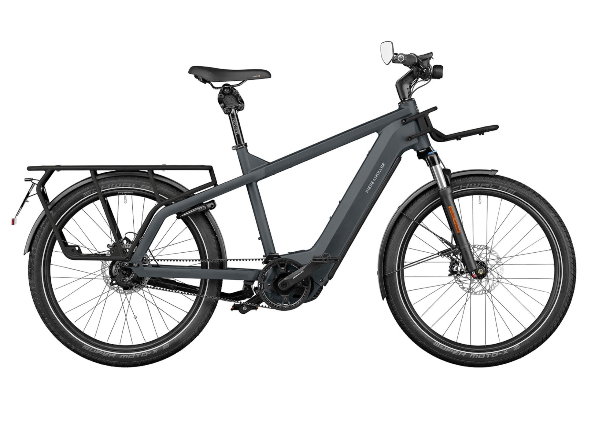 Riese and Muller Multicharger GT Rohloff HS emtb hardtail grey black side profile on Fly Rides