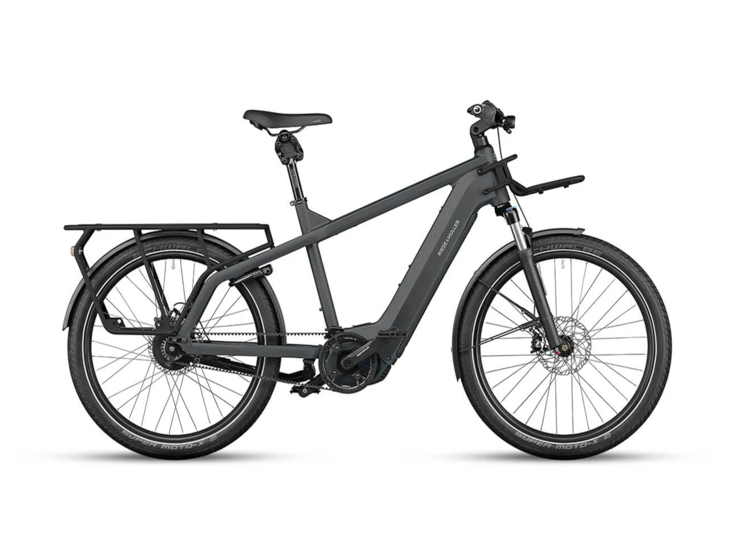Riese and Muller Multicharger GT Vario 750 emtb hardtail grey black side profile on Fly Rides