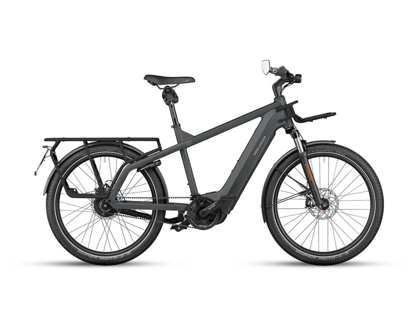 Riese and Muller Multicharger GT Vario HS emtb hardtail grey black side profile on Fly Rides
