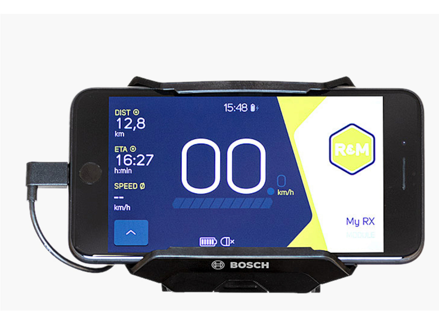 Riese & Muller Packster 70 Touring cargo eMTB hardtail close up bosch smartphone display option