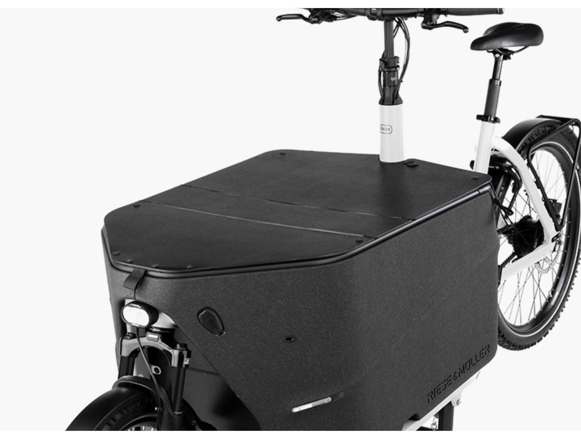 Riese & Muller Packster 70 Vario cargo eMTB hardtail flat box cover option
