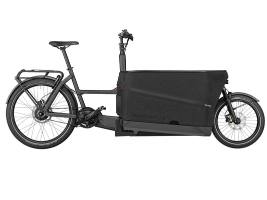 Riese & Muller Packster 70 Vario cargo eMTB hardtail urban grey side profile on Fly Rides