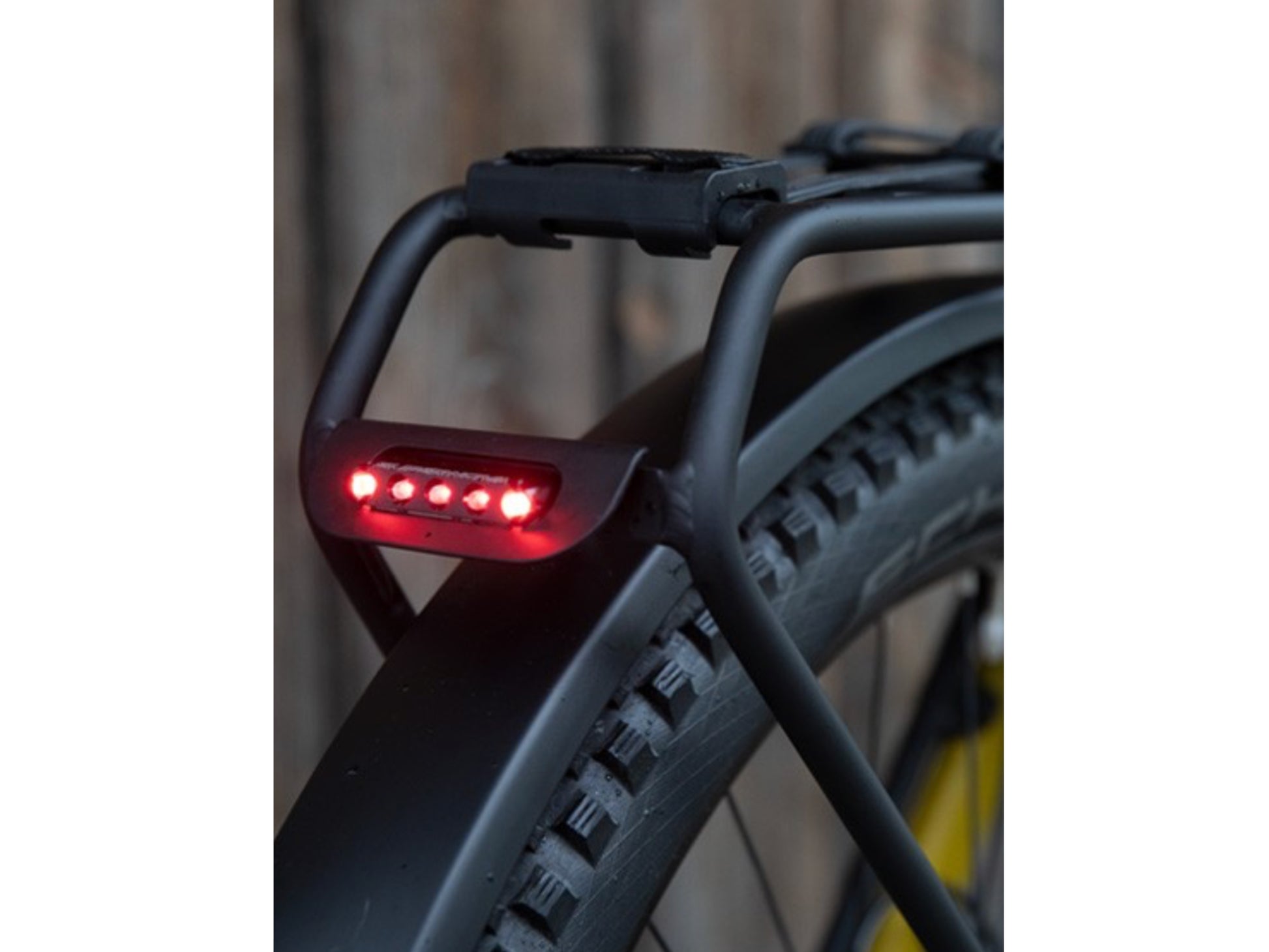 Riese and Muller Supercharger GT Touring HS emtb hardtail close up rear carrier tail light led
