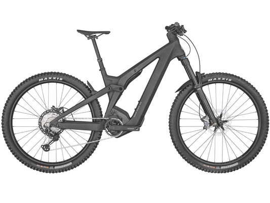 Scott Patron eRide 900 eMTB full suspension matte black side profile on Fly Rides