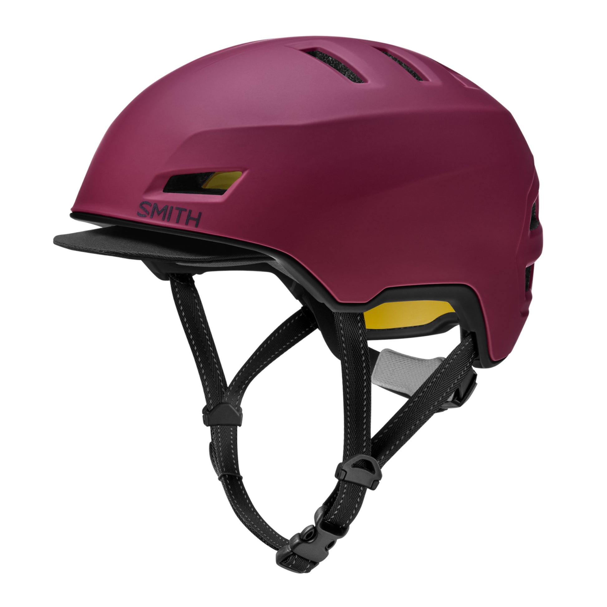 Smith Optics Express MIPS Road Commute Helmet Matte Merlot side view on Fly Rides