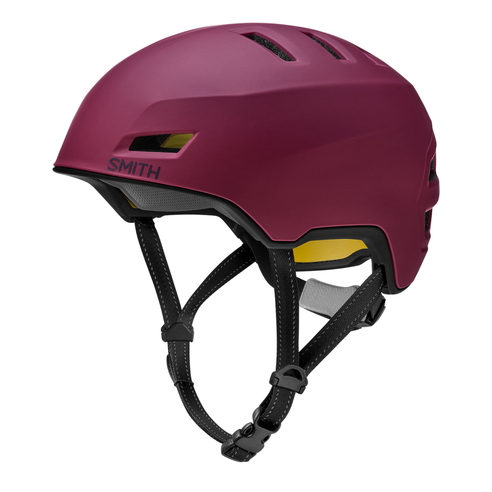 Smith Optics Express MIPS Road Commute Helmet Matte Merlot side view visor removed