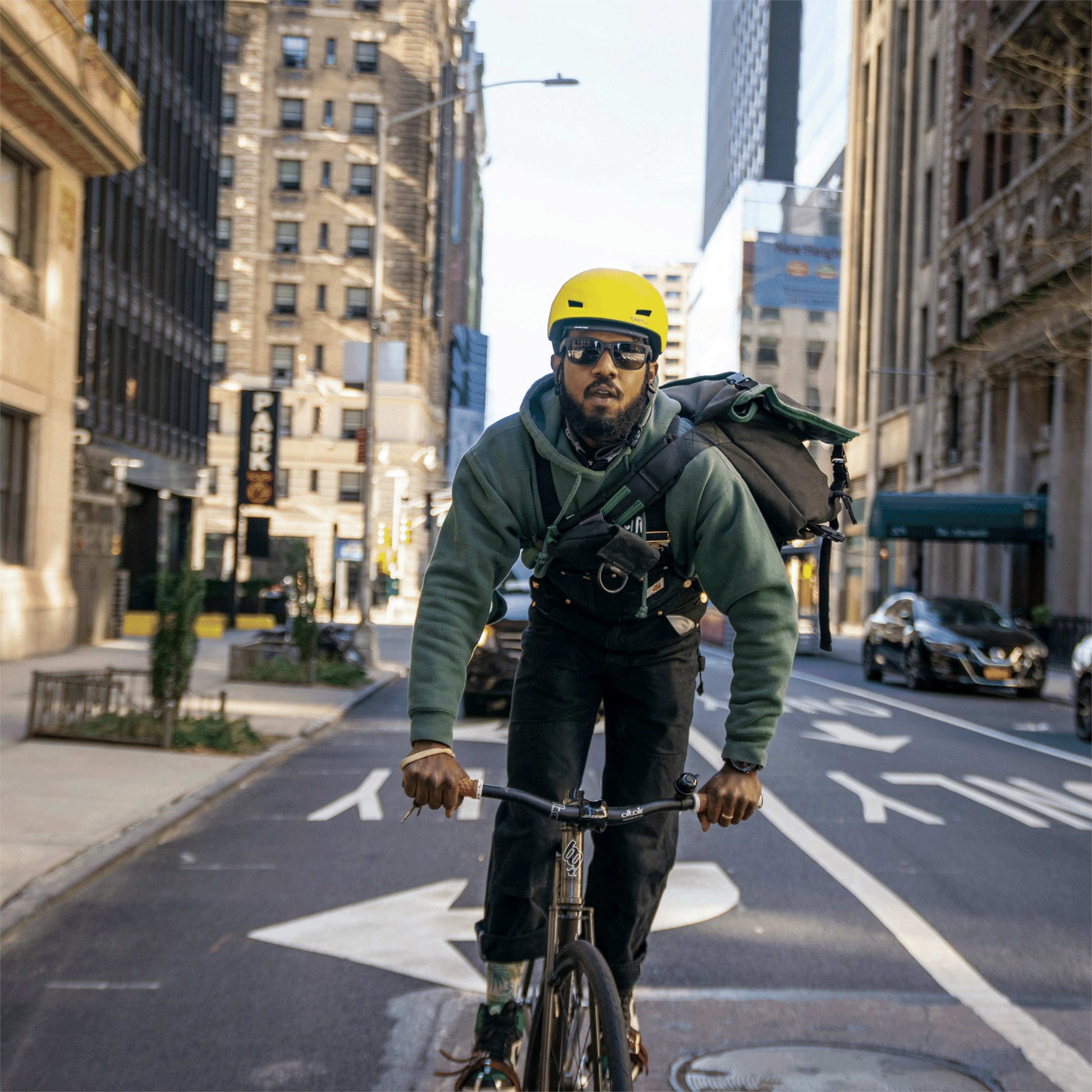 Smith Optics Express MIPS Road Commute Helmet man commuting city street