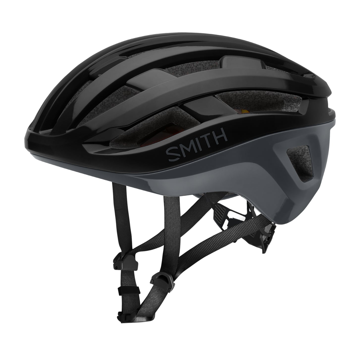 Smith Optics Persist MIPS Road Helmet Black Cement side view on Fly Rides