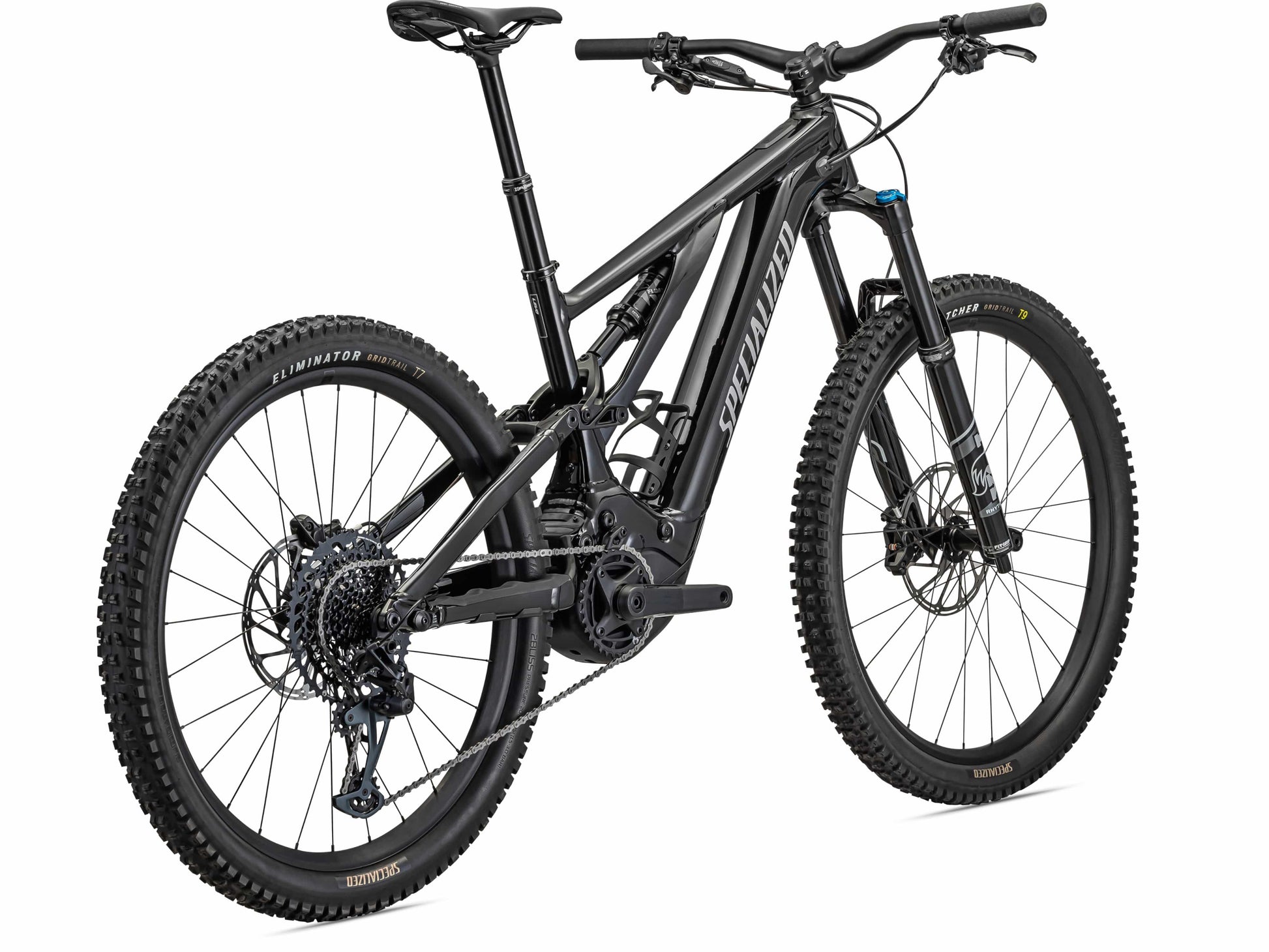 Specialized Turbo Levo comp alloy emtb black dove grey black rear view on Fly Rides