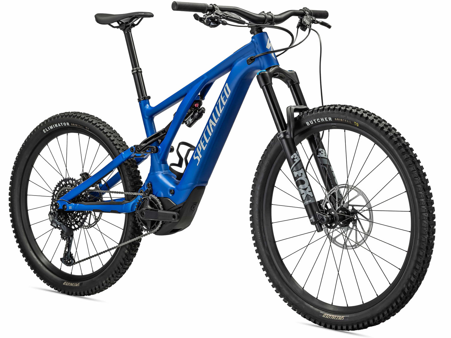 Specialized Turbo Levo comp alloy emtb cobalt light silver forward facing view on Fly Rides
