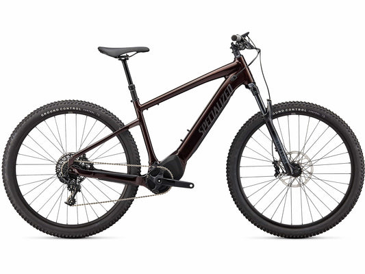 Specialized Turbo Tero 5.0 emtb hardtail red onyx smoke side view on Fly Rides