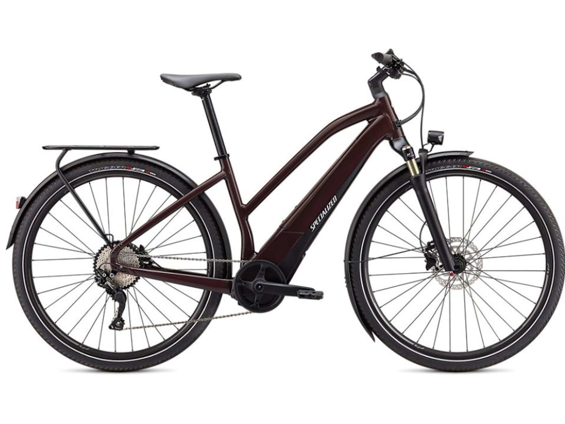 Specialized Turbo Vado 4.0 Step Through ebike hardtail cast umber side view on Fly Rides