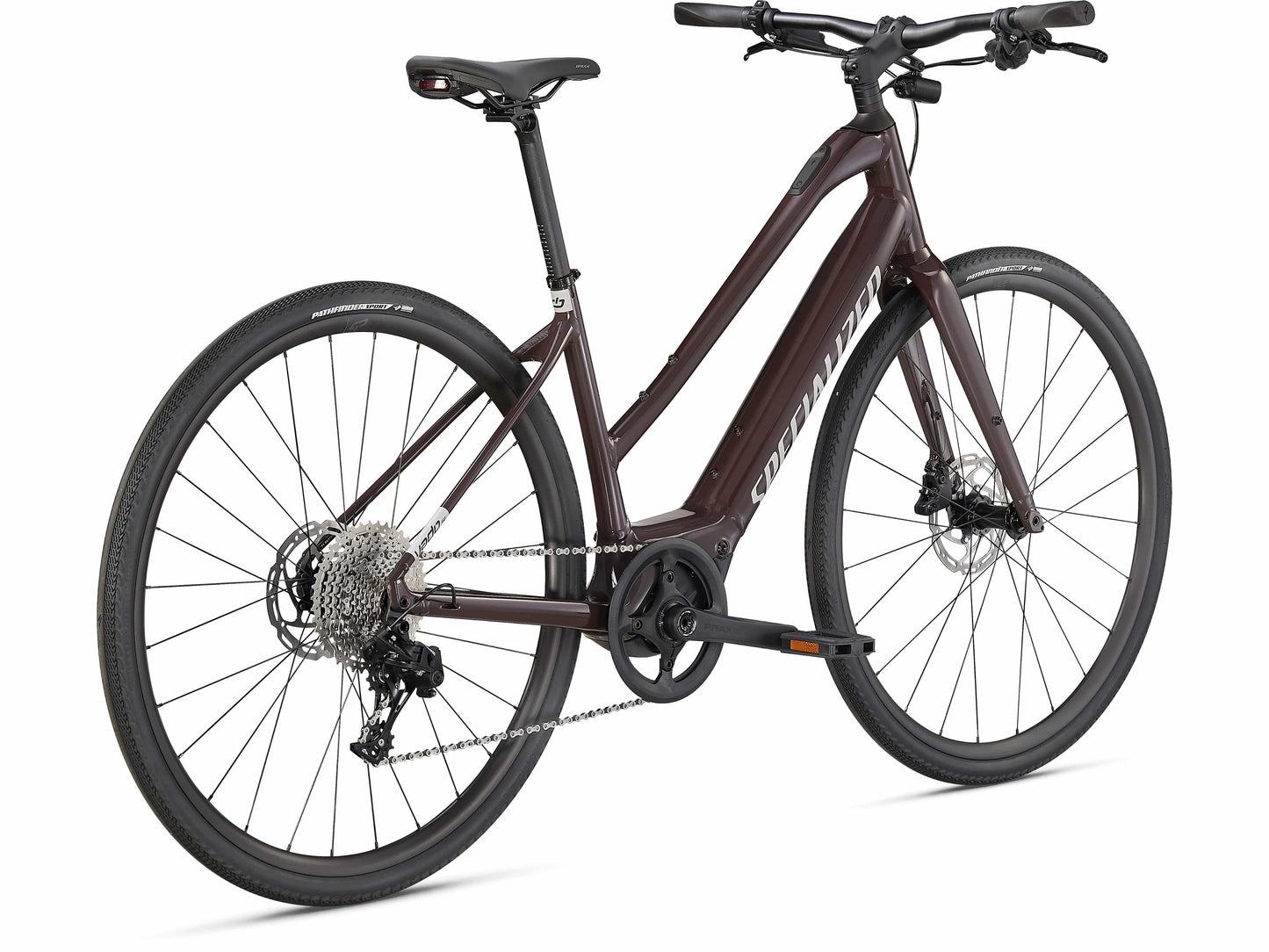 Specialized Turbo Vado SL 4.0 Step through ebike cast umber silver back side view on Fly Rides