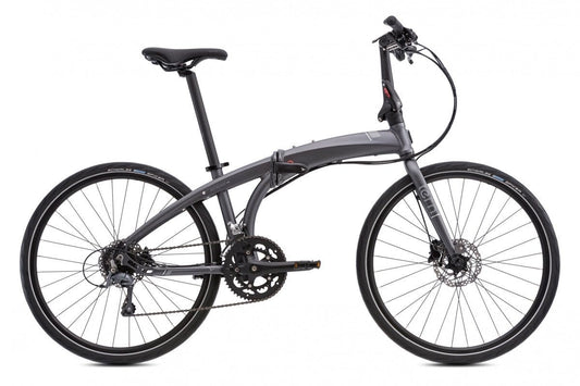 Tern Eclipse D16 emtb satin gunmetal side view on Fly rides