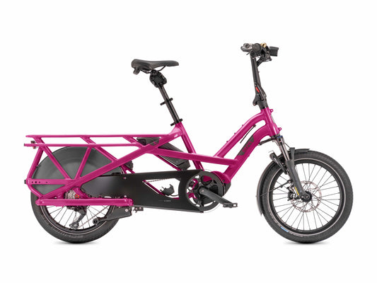Tern GSD S10 LX electric cargo bike dragon side view on Fly Rides