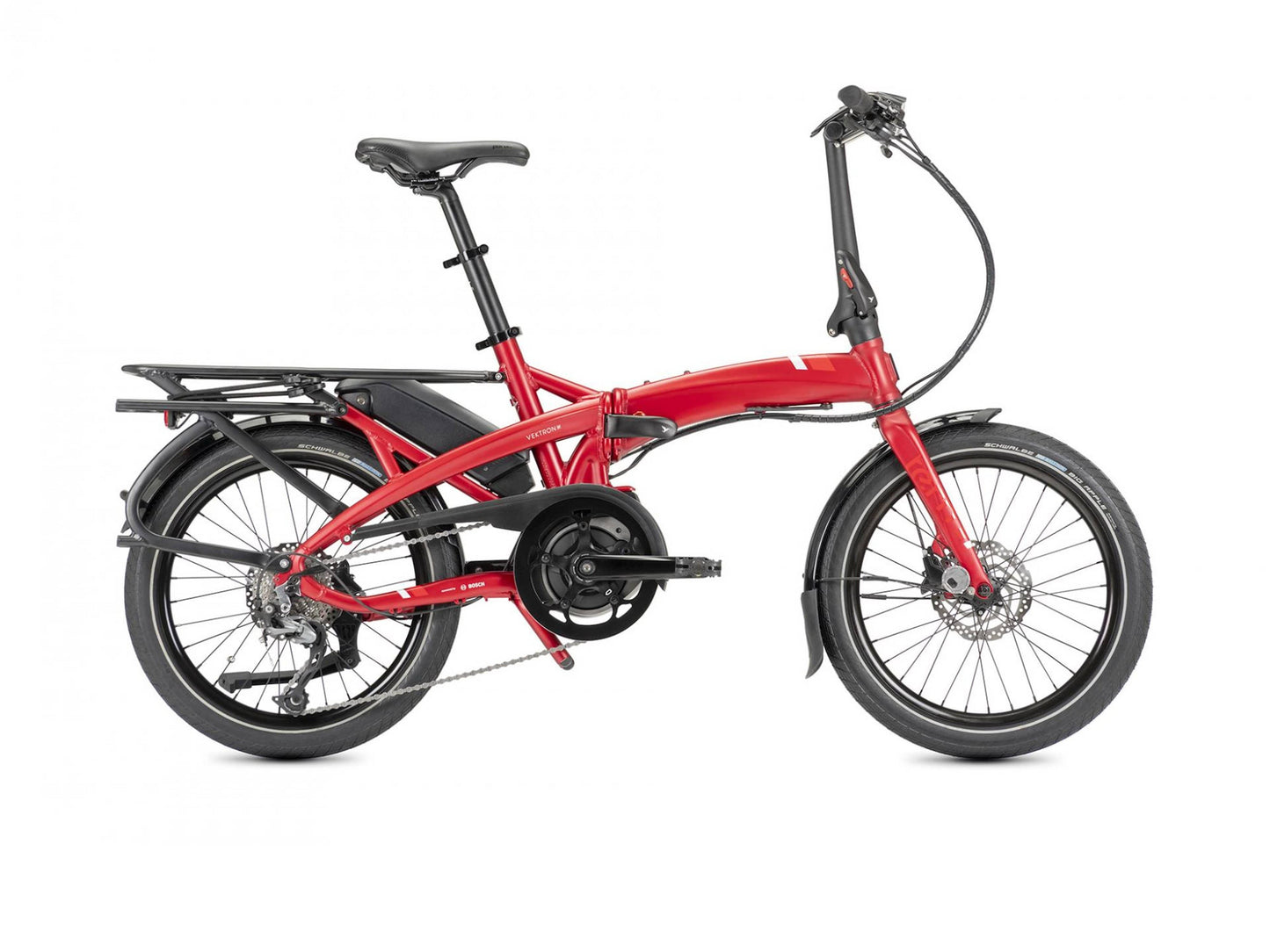 Tern Vektron Q9 electric bike satin red side view on Fly Rides